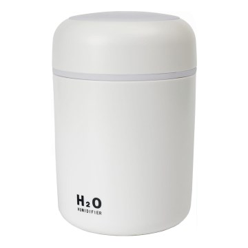 LED RGB Ultrasonisk aromdiffusor och luftfuktare LED/2W 300ml vit