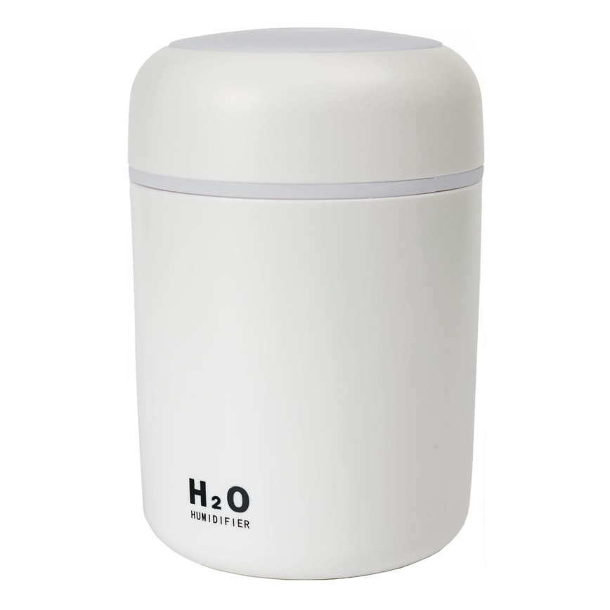 LED RGB Ultrasonisk aromdiffusor och luftfuktare LED/2W 300ml vit