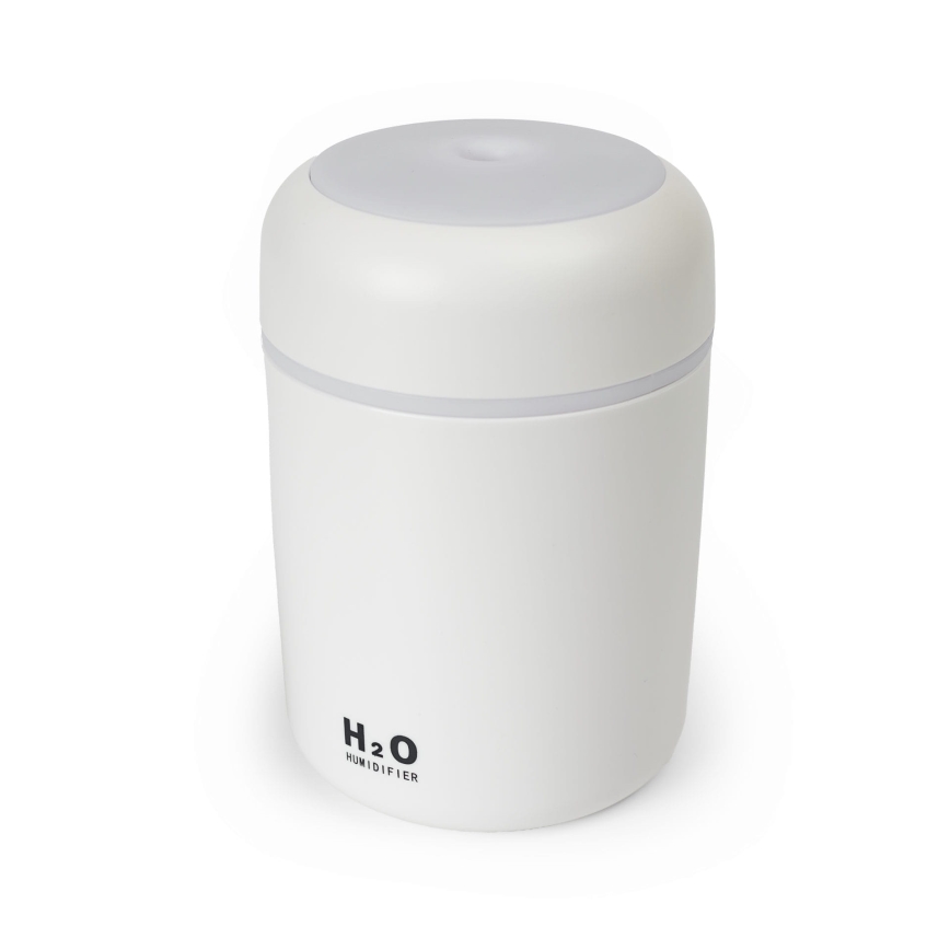 LED RGB Ultrasonisk aromdiffusor och luftfuktare LED/2W 300ml vit