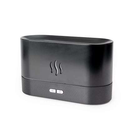 LED RGB Ultrasonisk aromdiffusor och luftfuktare med bakbelysning 180ml svart