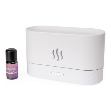 LED RGB Ultrasonisk aromdiffusor och luftfuktare med bakbelysning 180ml vit