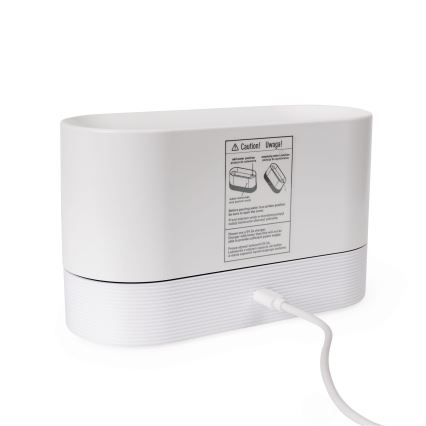 LED RGB Ultrasonisk aromdiffusor och luftfuktare med bakbelysning 180ml vit