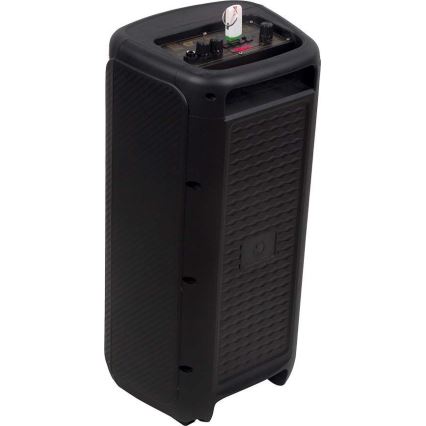 LED RGB uppladdningsbar högtalare Med en mikrofon 400W/2400 mAh + fjärrkontroll