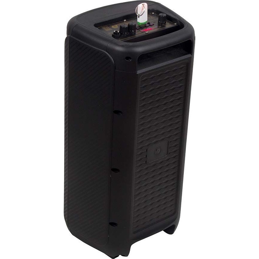 LED RGB uppladdningsbar högtalare Med en mikrofon 400W/2400 mAh + fjärrkontroll