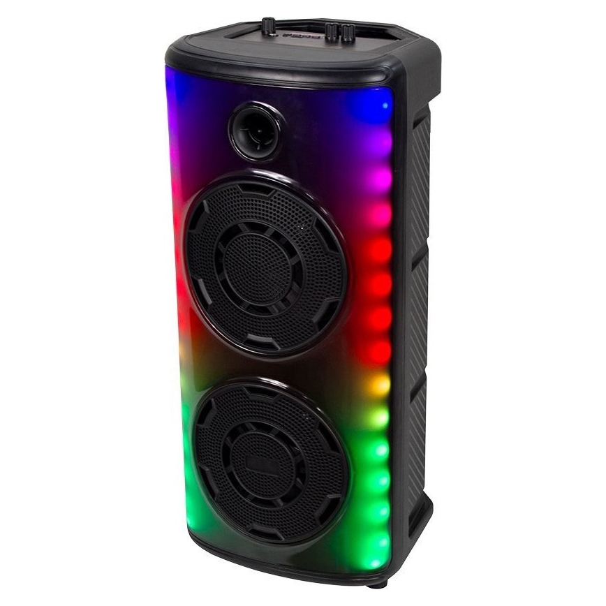 LED RGB uppladdningsbar högtalare Med en mikrofon 600W/2400 mAh + fjärrkontroll