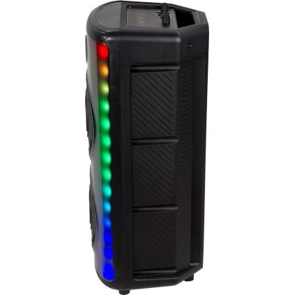 LED RGB uppladdningsbar högtalare Med en mikrofon 600W/2400 mAh + fjärrkontroll