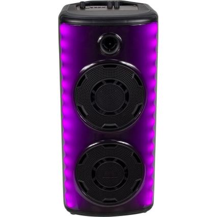 LED RGB uppladdningsbar högtalare Med en mikrofon 600W/2400 mAh + fjärrkontroll