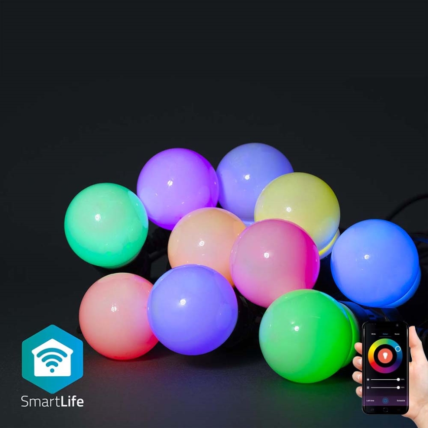 LED RGB Utomhus Dekorativ slinga  10xLED 12m IP65 Wi-Fi Tuya