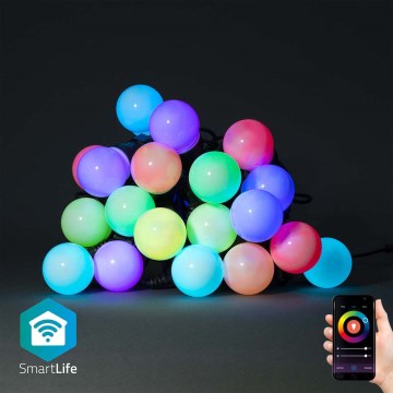 LED RGB Utomhus Dekorativ slinga  20xLED/8 funktioner 13m IP65 Wi-Fi Tuya