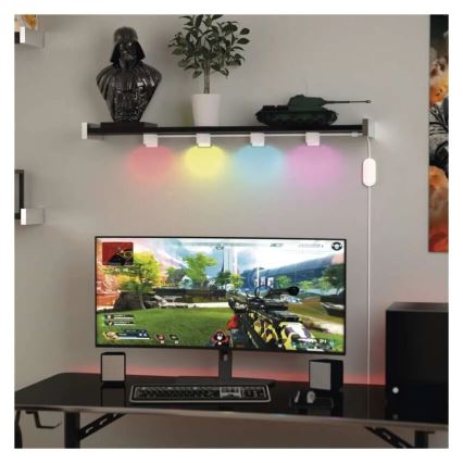 LED RGBIC+CCT Dekorativ slinga med spotlight GoSmart 12xLED/7W/230V 255 cm Wi-Fi Tuya