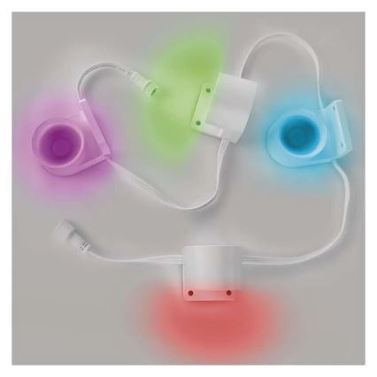 LED RGBIC+CCT Dekorativ slinga med spotlight GoSmart - förlängning 4xLED/7W/230V 85 cm Wi-Fi Tuya
