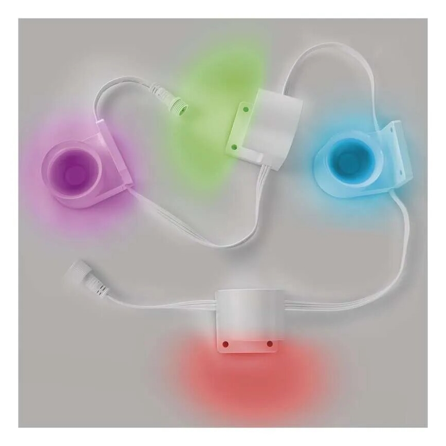 LED RGBIC+CCT Dekorativ slinga med spotlight GoSmart - förlängning 4xLED/7W/230V 85 cm Wi-Fi Tuya