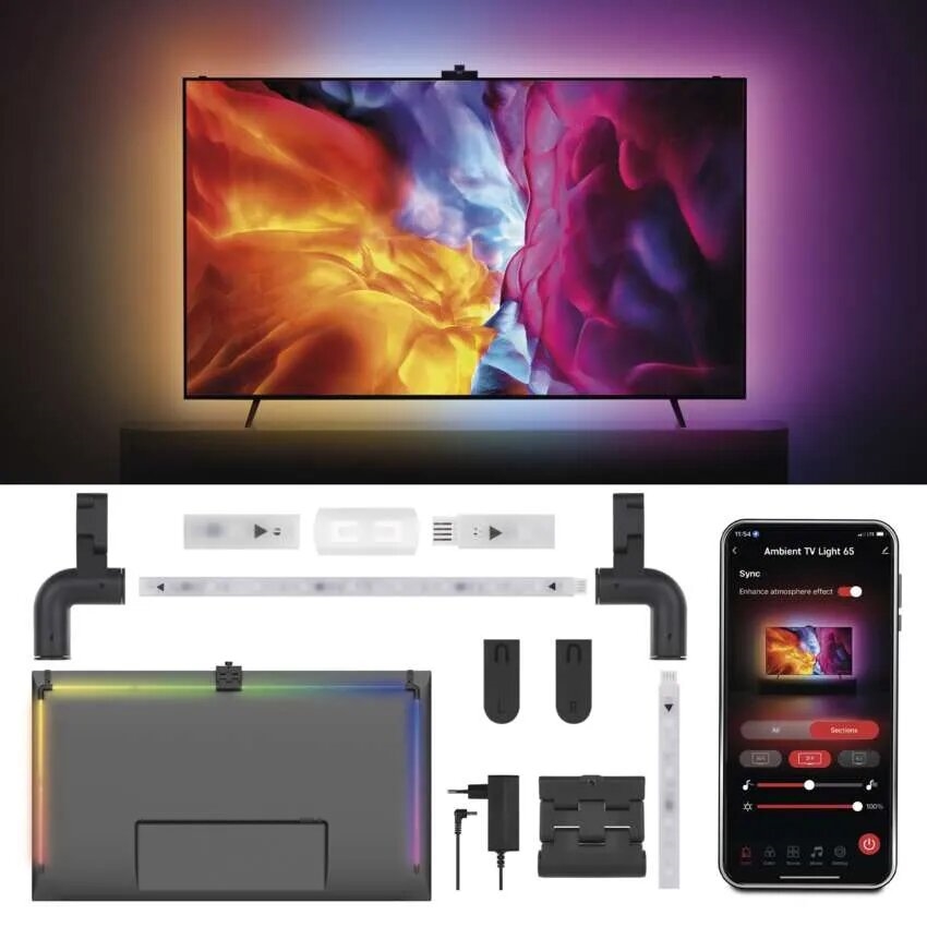 LED RGBIC Slinga för TV GoSmart LED/24W/230V 65“