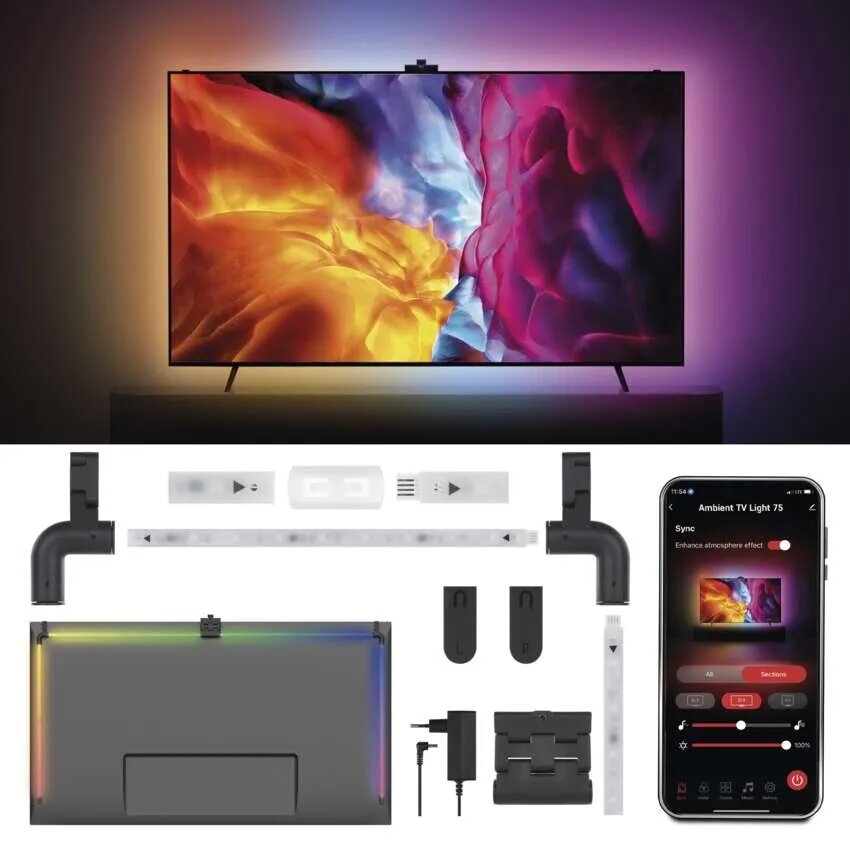LED RGBIC Slinga för TV GoSmart LED/24W/230V 75“