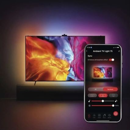 LED RGBIC Slinga för TV GoSmart LED/24W/230V 75“