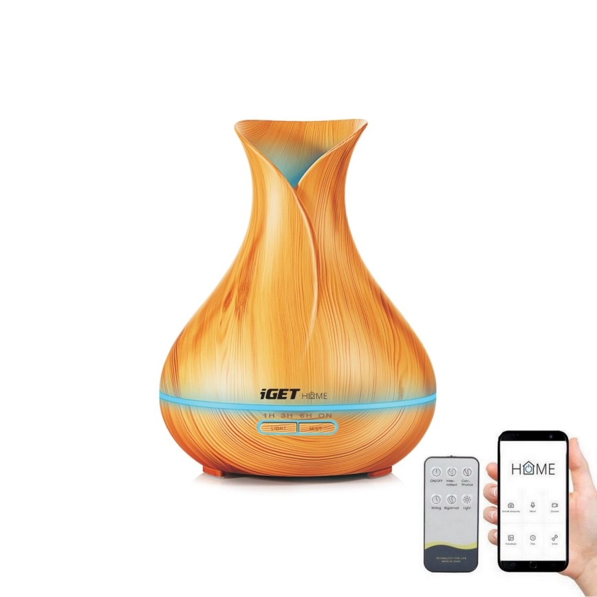 LED RGBW Aromadiffusor och luftfuktare LED/230V 500 ml Wi-Fi + fjärrkontroll