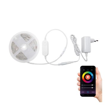 LED RGBW Badrum ljusslinga LED/7,5W/12V IP65 3m Wi-Fi Tuya