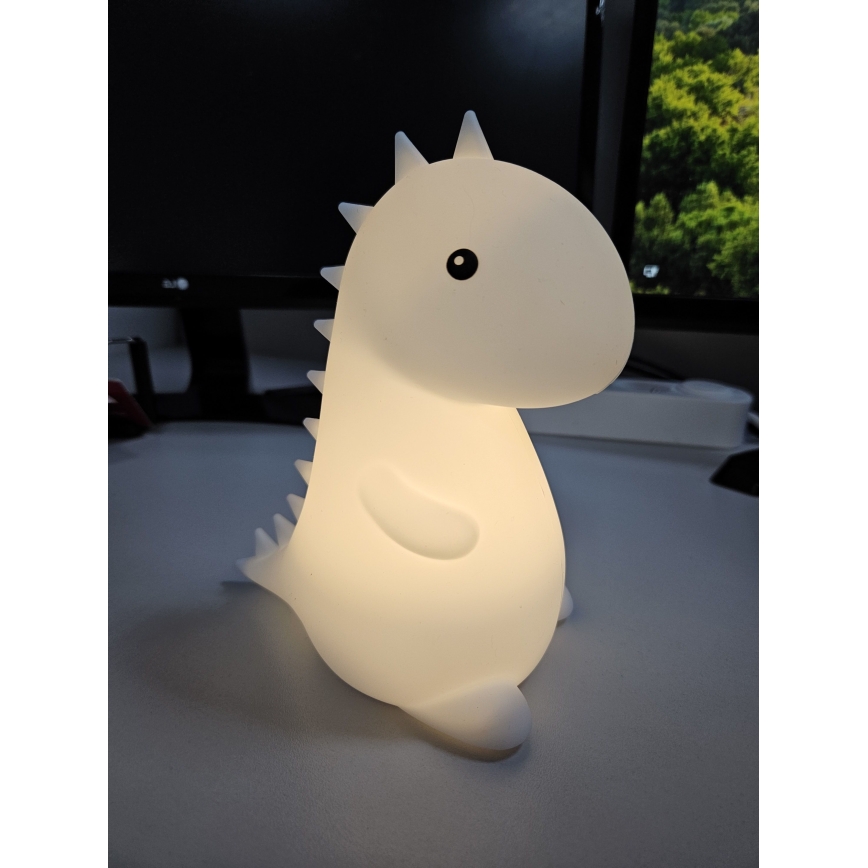 LED RGBW Barn beröring lampa LED/1W/5V USB 1200 mAh dinosaurie