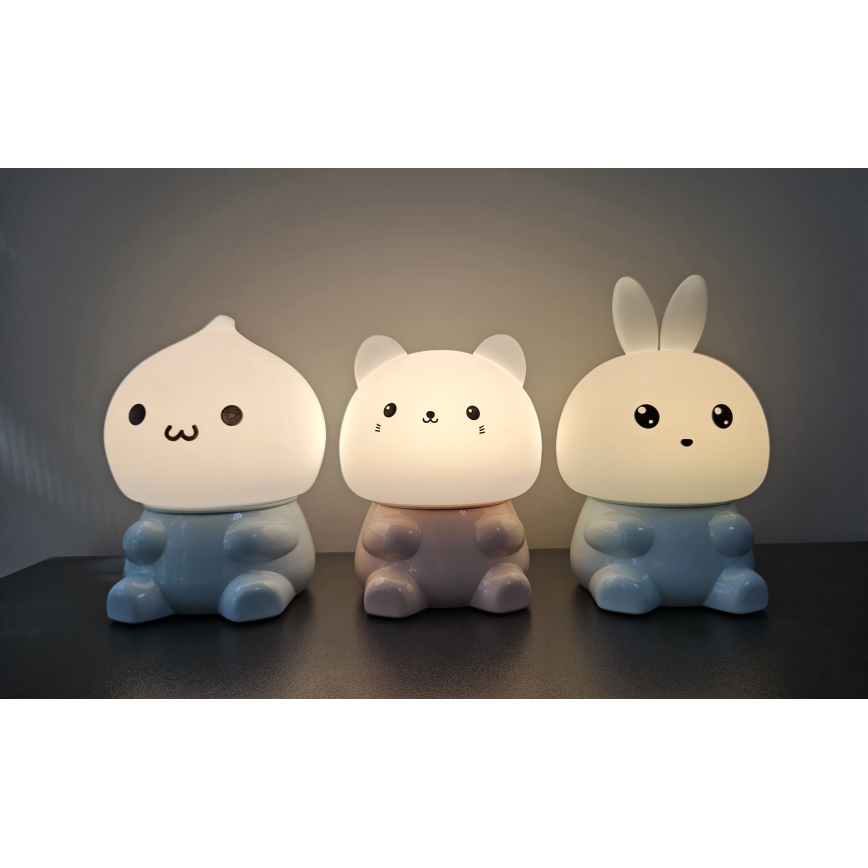LED RGBW Barn beröring lampa LED/1W/5V USB 1200 mAh katt