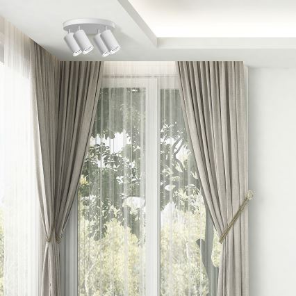 LED RGBW Dimbar Badramp Lampa TURYN 4xGU10/6,5W/230V 2700-6500K Wi-Fi IP44 Vit