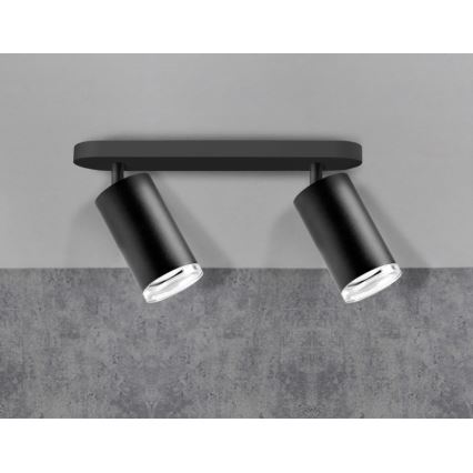 LED RGBW Dimbar Badrampor TURYN 2xGU10/6,5W/230V 2700-6500K Wi-Fi IP44 svart