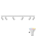 LED RGBW Dimbar Badrums Spot Lamp TURYN 6xGU10/6,5W/230V 2700-6500K Wi-Fi IP44 Vit