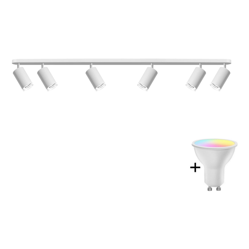 LED RGBW Dimbar Badrums Spot Lamp TURYN 6xGU10/6,5W/230V 2700-6500K Wi-Fi IP44 Vit