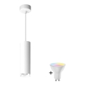 LED RGBW Dimbar badrumspendel med kabel TURYN 1xGU10/6,5W/230V 2700-6500K Wi-Fi IP44 vit