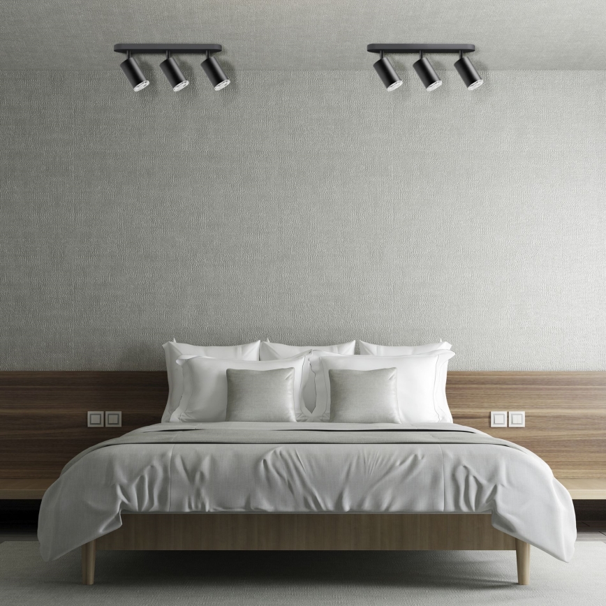 LED RGBW dimbar badrumsspotlight TURYN 3xGU10/6,5W/230V 2700-6500K Wi-Fi IP44 svart