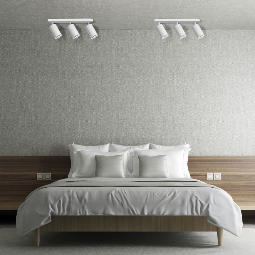 LED RGBW Dimbar badrumsspot TURYN 3xGU10/6,5W/230V 2700-6500K Wi-Fi IP44 vit
