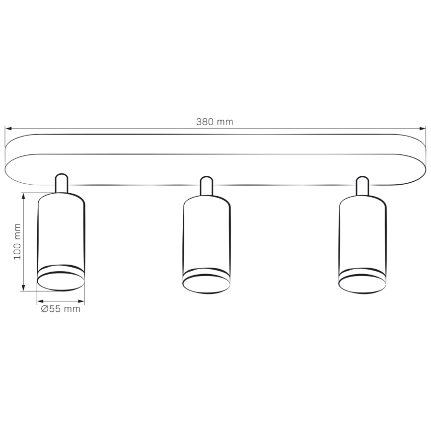 LED RGBW Dimbar badrumsspot TURYN 3xGU10/6,5W/230V 2700-6500K Wi-Fi IP44 vit
