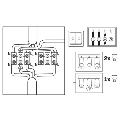 LED RGBW Dimbar badrumsspot TURYN 3xGU10/6,5W/230V 2700-6500K Wi-Fi IP44 vit