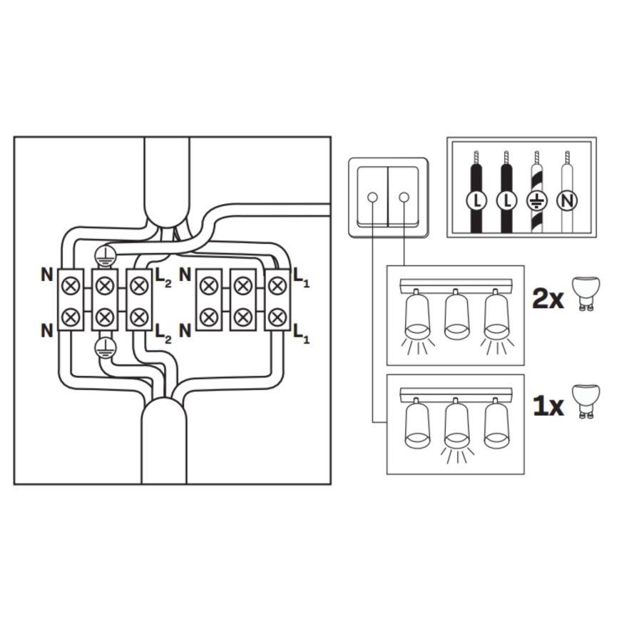 LED RGBW Dimbar badrumsspot TURYN 3xGU10/6,5W/230V 2700-6500K Wi-Fi IP44 vit
