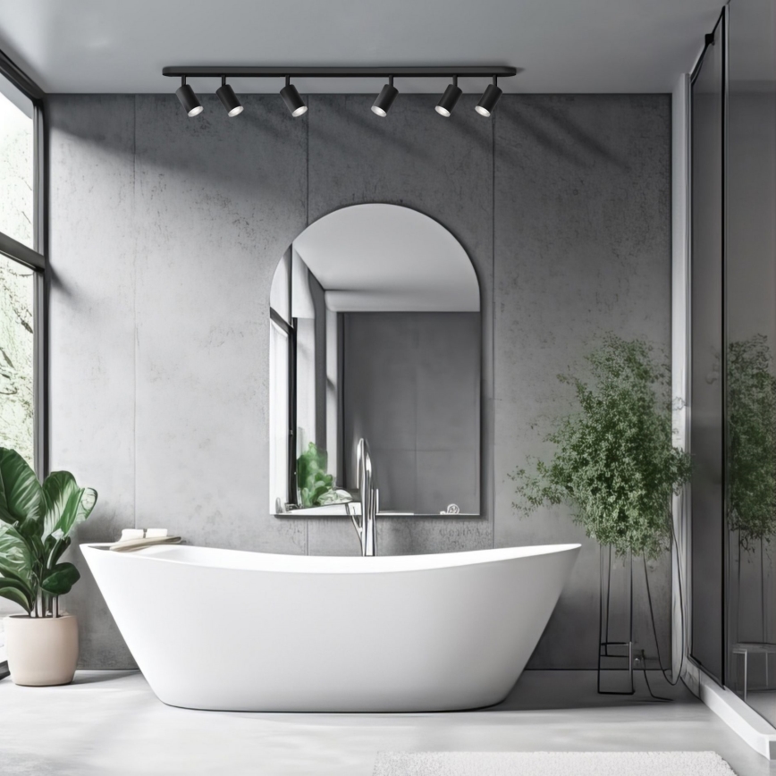 LED RGBW Dimbar badrumsspotlight TURYN 6xGU10/6,5W/230V 2700-6500K Wi-Fi IP44 svart