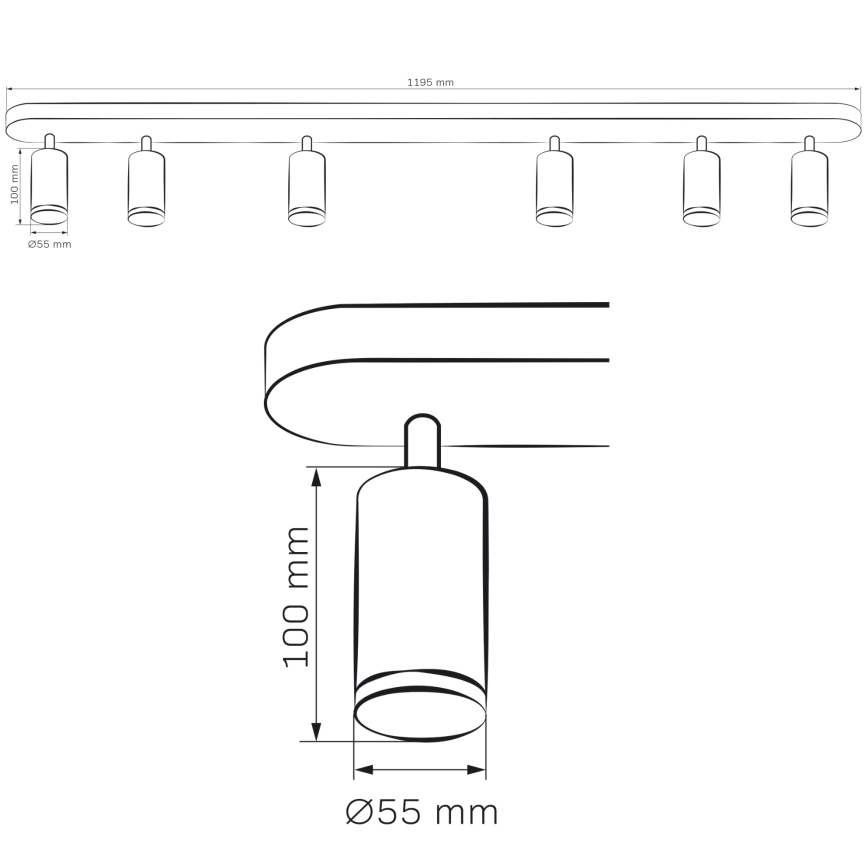 LED RGBW Dimbar badrumsspotlight TURYN 6xGU10/6,5W/230V 2700-6500K Wi-Fi IP44 svart