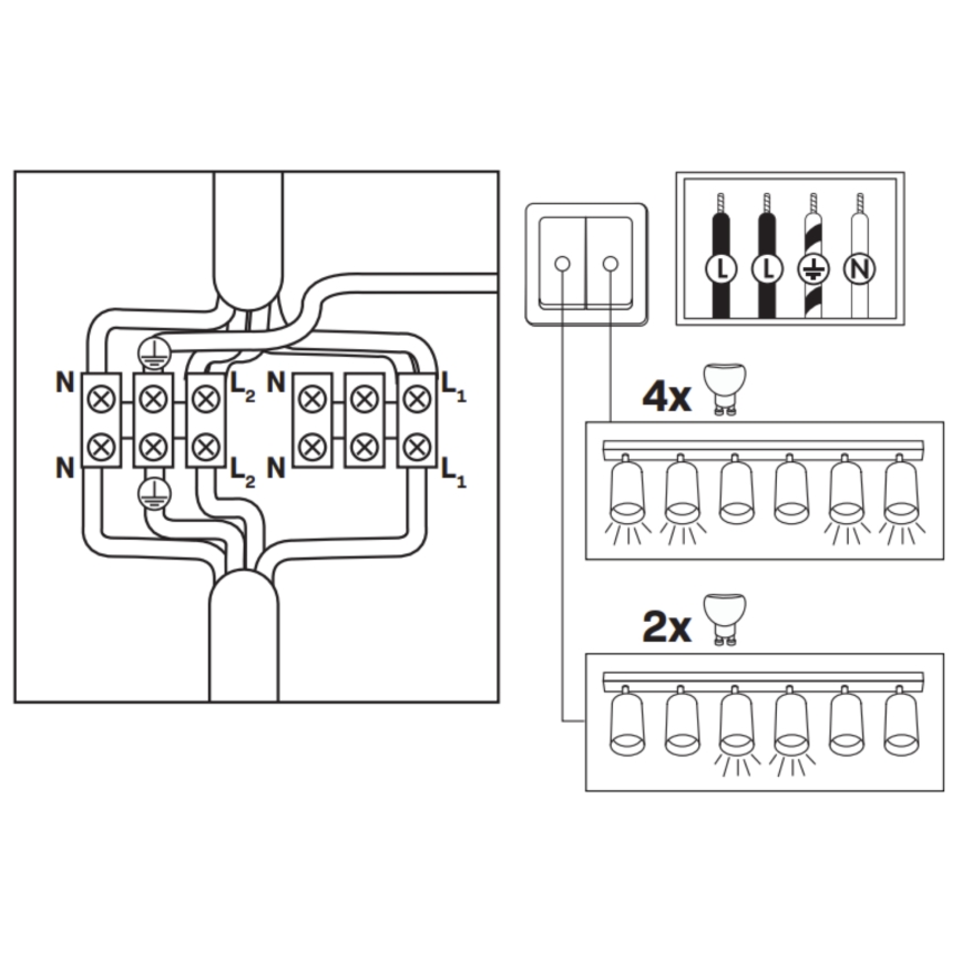 LED RGBW Dimbar badrumsspotlight TURYN 6xGU10/6,5W/230V 2700-6500K Wi-Fi IP44 svart