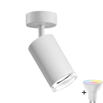 LED RGBW Dimbar badrumsspots TURYN 1xGU10/6,5W/230V 2700-6500K Wi-Fi IP44 vit
