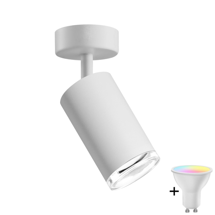 LED RGBW Dimbar badrumsspots TURYN 1xGU10/6,5W/230V 2700-6500K Wi-Fi IP44 vit