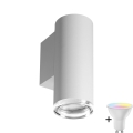 LED RGBW Dimbar badrumsvägglampa TURYN 1xGU10/6,5W/230V 2700-6500K Wi-Fi IP44 vit