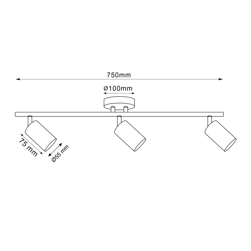 LED RGBW dimbar spotarmatur GOLDI 3xGU10/6,5W/230V 2700-6500K Wi-Fi guld