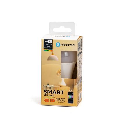 LED RGBW dimbar lampa A60 E27/15W/230V 2700-6500K Wi-Fi - Aigostar