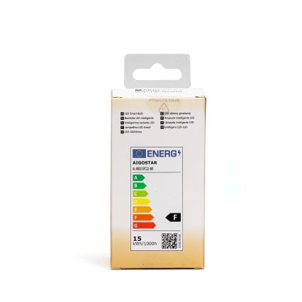 LED RGBW dimbar lampa A60 E27/15W/230V 2700-6500K Wi-Fi - Aigostar
