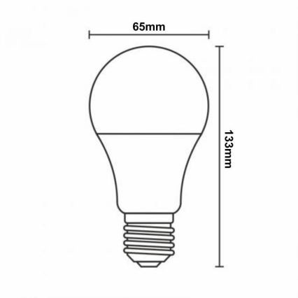 LED RGBW dimbar lampa A60 E27/15W/230V 2700-6500K Wi-Fi Tuya