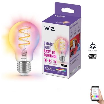 LED RGBW dimbar lampa A60 E27/6,3W/230V 2200-6500K Wi-Fi - WiZ