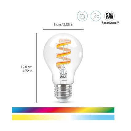 LED RGBW dimbar lampa A60 E27/6,3W/230V 2200-6500K Wi-Fi - WiZ
