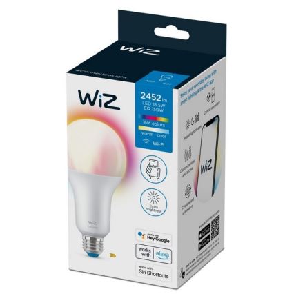 LED RGBW Dimbar lampa A80 E27/18,5W/230V 2200-6500K CRI 90 Wi-Fi - WiZ