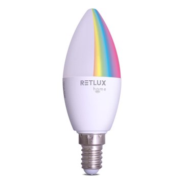 LED RGBW dimbar lampa C37 E14/4,5W/230V 2700-6500K Wi-Fi Tuya