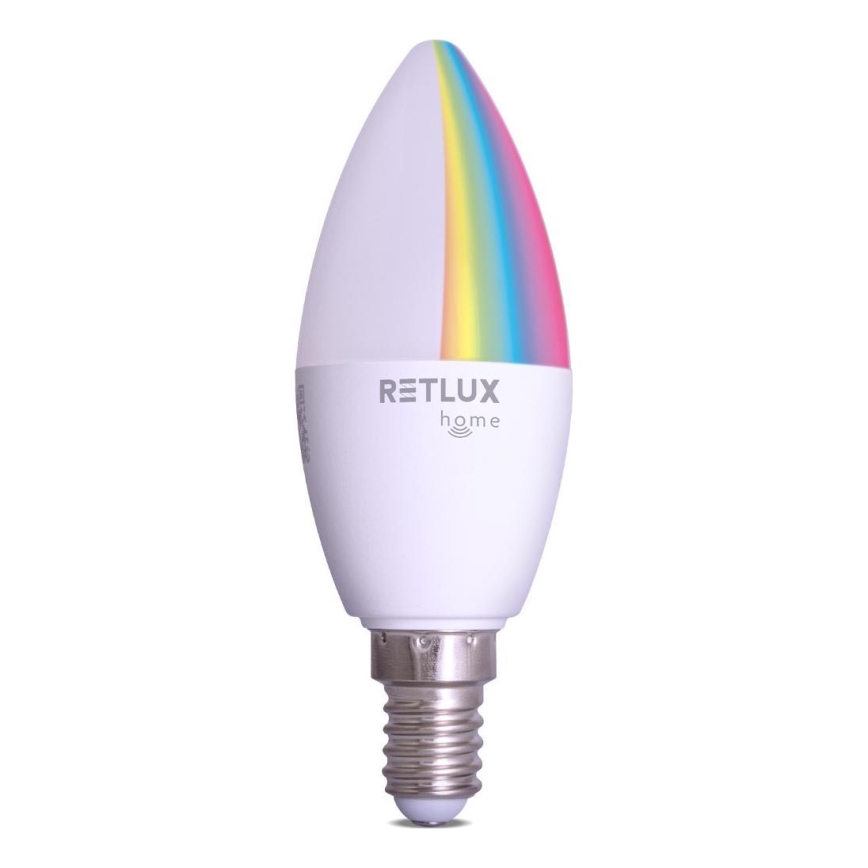 LED RGBW dimbar lampa C37 E14/4,5W/230V 2700-6500K Wi-Fi Tuya