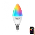 LED RGBW dimbar lampa C37 E14/5W/230V 3000-6500K Wi-Fi - Aigostar