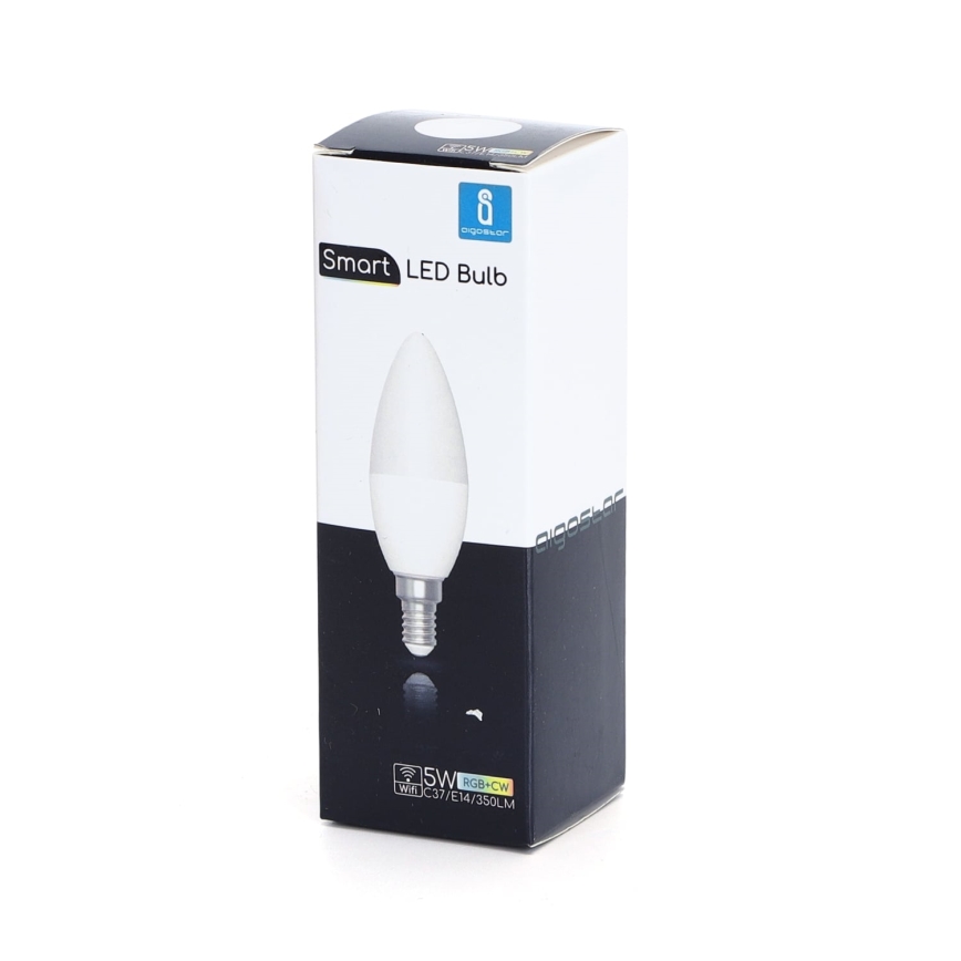 LED RGBW dimbar lampa C37 E14/5W/230V 3000-6500K Wi-Fi - Aigostar